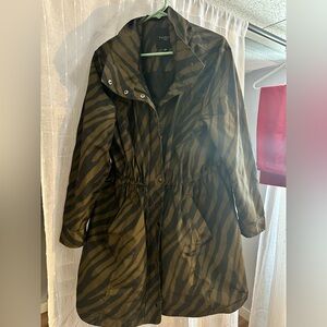 Talbots Zebra Pattern Trench Coat